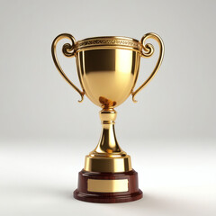 3D image of a trophy, isolated white background