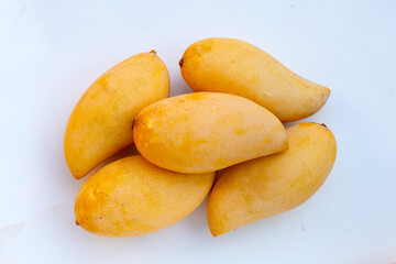 Ripe sweet yellow mango fruits
