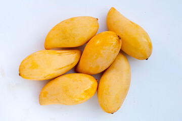 Ripe sweet yellow mango fruits