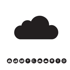 Simple black cloud icon. (2)