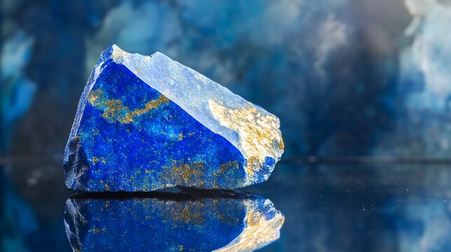 Stunning Lapis Lazuli Rough Gemstone: A Deep Blue Treasure with Golden Pyrite Inclusions