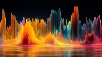 Abstract digital graph with clean lines and gradient lighting, embodying modern minimalism and professional clarity.