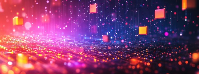 Obraz premium Fintech Online Banking Decentralized Finance Abstract Digital Background