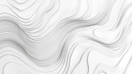 Abstract white wavy lines, layered background, architectural design