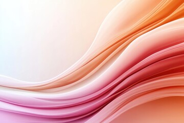 Obraz premium Vibrant Fluid Waves with Soft Pink and Orange Gradient