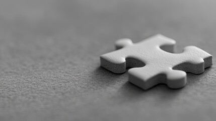 A single puzzle piece, symbolizing clarity and focus in simplicity.