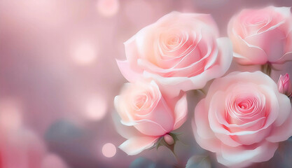 Pink Roses in Soft Light