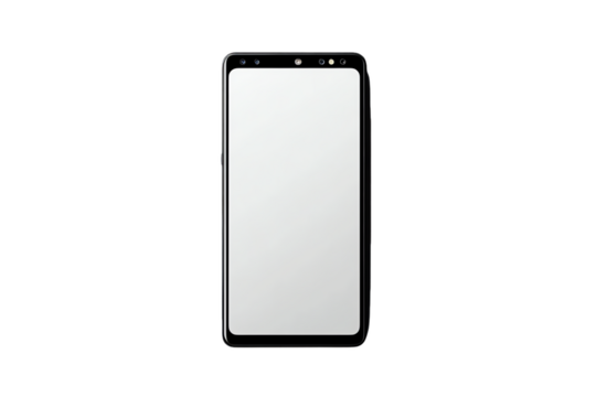 Elegant Black Smartphone with Blank Screen