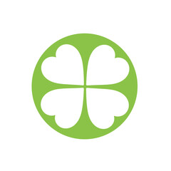 four leaf clover isolated on white