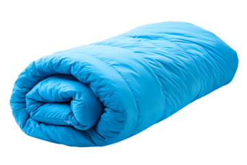 A vibrant blue sleeping bag for ultimate comfort and warmth