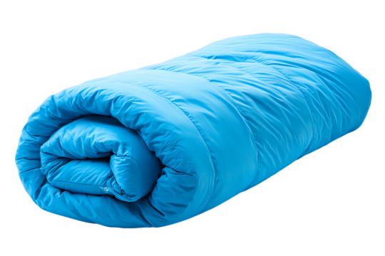 A vibrant blue sleeping bag for ultimate comfort and warmth