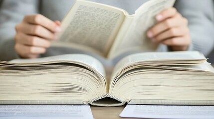 Person Reading Books, Studying, Learning, Education