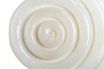 Abstract Concentric Circles in White Glass