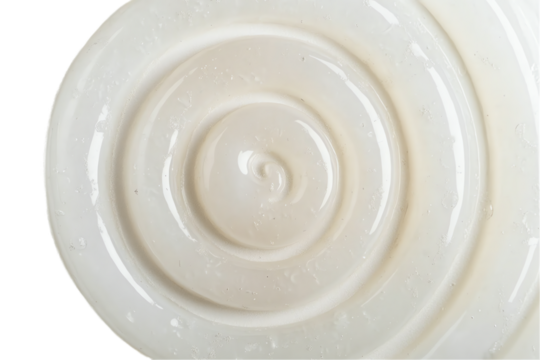 Abstract Concentric Circles in White Glass