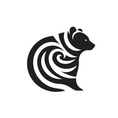 Stylized bear design.