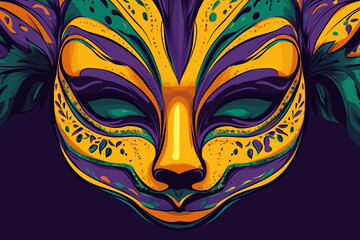 Naklejka premium Colorful decorative mask in artistic style