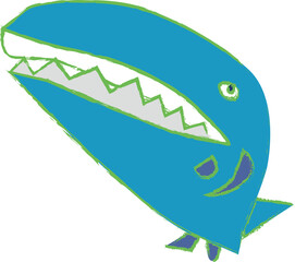 サメ色有鉛筆風