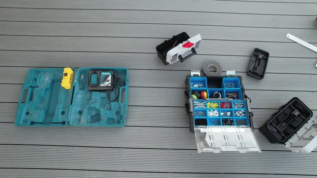 Modern Composite Material Made Patio Deck. Building Process