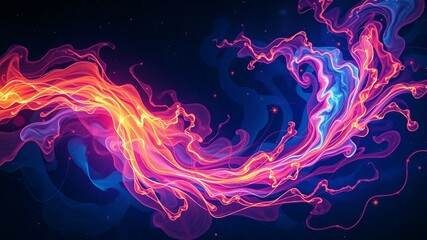 Vibrant Abstract Colorful Background with Swirling Lines Creating a Dynamic and Energetic Atmosphere