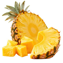  pineapple  isolated on transparent background