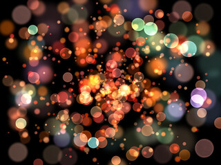 Bokeh with multi colors, Festive lights bokeh background, Defocused bokeh lights, Blurred bokeh, Bokeh light vintage background