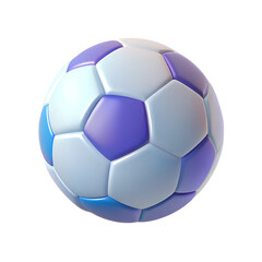 Fototapeta premium Classic black and white soccer ball, 3D render, green grass background