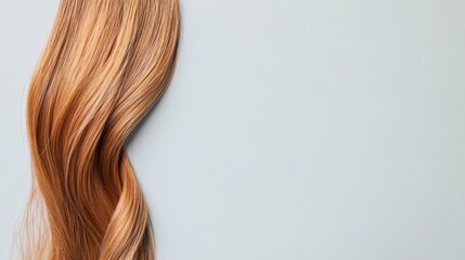 Obraz premium Comparison of a healthy smooth hair strand and a brittle damaged hair strand showcasing differences in hair texture and quality. Generative AI