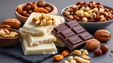  minimalist white chocolate and nut clusters