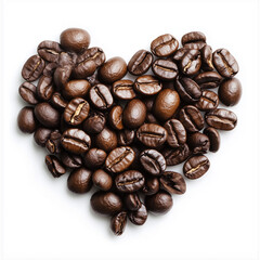 Fototapeta premium heart shaped coffee beans
