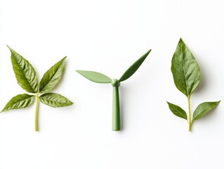 Obraz premium Small green plant sprouting from biodegradable pot on rustic wooden surface, symbolizing sustainability, eco friendly growth, and environmental responsibility in nature inspired photography