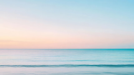 Obraz premium serene ocean view at sunset with soft pastel colors
