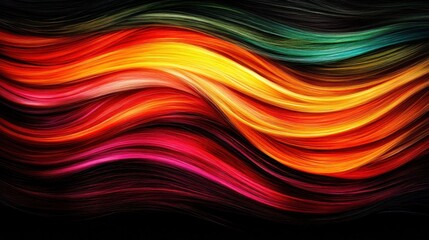 Obraz premium Vibrant Colorful Waves: An Abstract Masterpiece