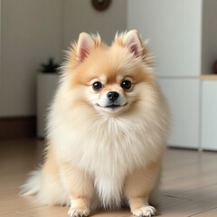 pomeranian dog portrait