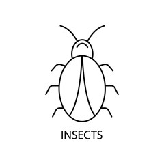 insects icons  symbol vector elements for infographic web