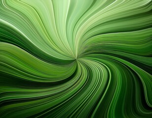 fond vert avec effet  de tourbillon avec un ensemble de fils verts de multiples couleurs en ia