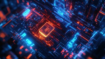 Obraz premium An abstract representation of a smartphone shielded by glowing geometric patterns highlighting encryption layers and firewall elements with a glowing key symbolizing access control