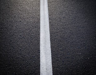 Fototapeta premium route en asphalte noire avec un bande blanche en ia ligne continue