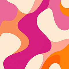 Vintage, Groovy Pattern Background With Simple Shapes And A Minimalistic Design Background Using Linear Wavy Colourful Pattern Create Wrapper Like Graphic Design