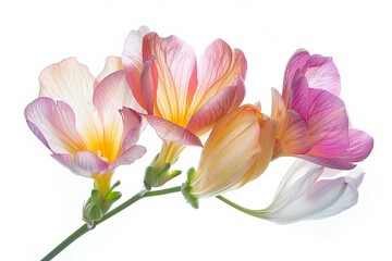 Fototapeta premium Freesia Isolated on White Background. Beautiful Freesia Flower