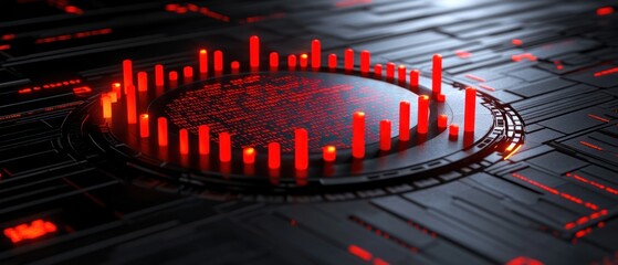 Futuristic Technology Interface: Data Visualization