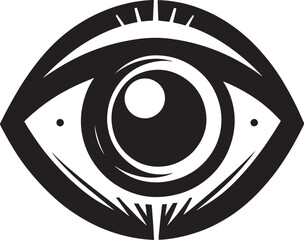 Stylized eye graphic design.