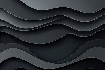 Abstract Dark Waves Background with Smooth Curves and Texture