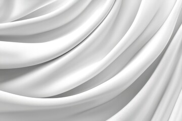 Fototapeta premium Soft Flowing White Fabric with Elegant Texture and Subtle Shine