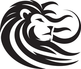 Stylized lion head illustration.