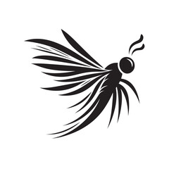 Stylized insect illustration.