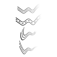 4 Road Icon Vector design