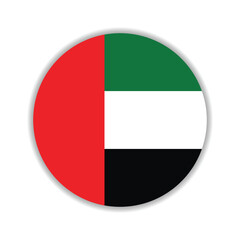 United Arab Emirates circle flag logo icon digital vector illustration