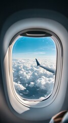 Naklejka premium Discovering landscapes through an airplane window.