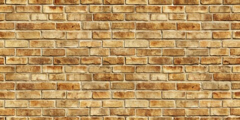 Fototapeta premium A Textured Wall of Aged, Golden Brown Bricks, Showing Subtle Variations in Color and Tone, Ideal for Backgrounds and Design Projects