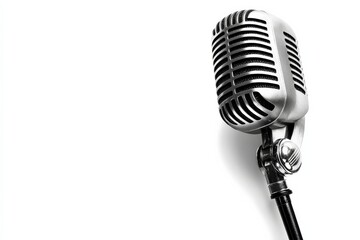 Fototapeta premium Vintage microphone design featuring a classic aesthetic.